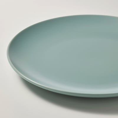 FÄRGKLAR Assiette, mat turquoise clair, 26 cm