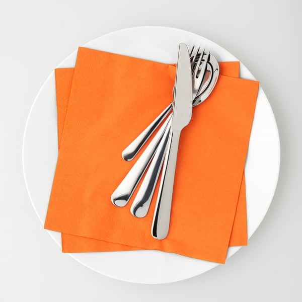 Serviettes En Papier Orange - Lot De 250 - Parfait Pour Bars, Restaurants Et événements