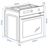 FINSMAKARE Four à air pulsé fonction pyro/vap, IKEA 700 noir