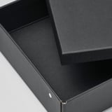 FJÄDERHARV Boîte de rangement avec couvercle, anthracite, 25x35x8 cm