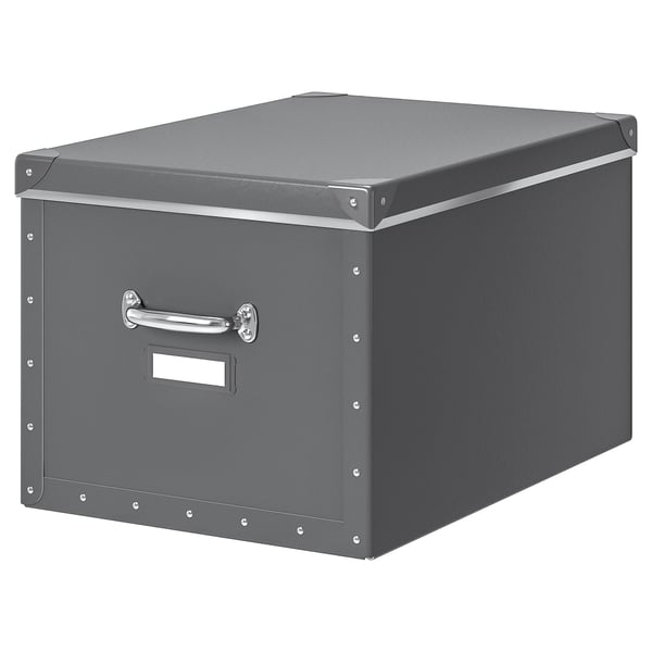 Fjalla Boite De Rangement Avec Couvercle Gris Fonce Ikea Suisse