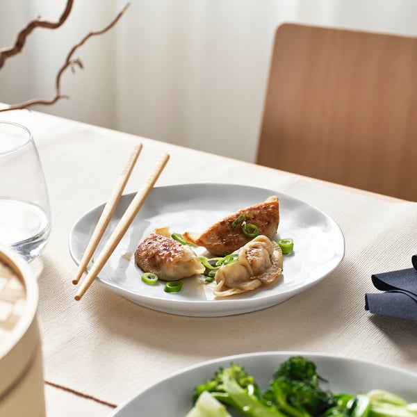 FORELLTETRA Petite assiette, blanc, 19 cm