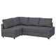 FRIHETEN Canapé convertible angle+rangement, avec coussins de dossier supp/Skiftebo gris foncé