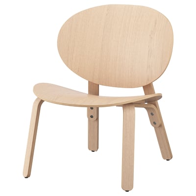 FRÖSET Fauteuil, plaqué chêne blanchi