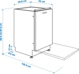 FRÖSLUNDA Lave-vaisselle encastrable, IKEA 500, 45 cm