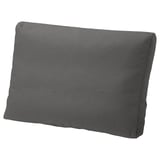 FRÖSÖN/DUVHOLMEN Coussin dossier, extérieur, gris foncé, 62x44 cm