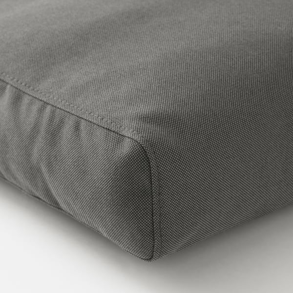 FRÖSÖN/DUVHOLMEN Coussin dossier, extérieur, gris foncé, 62x44 cm