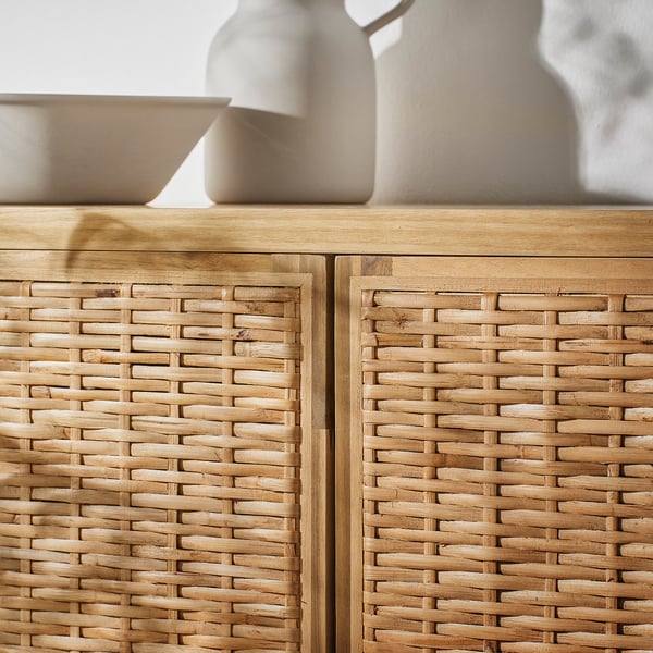 FRYKSÅS Rangement, rotin, 81x124 cm