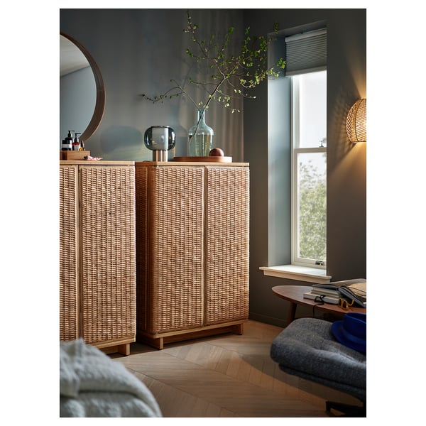 FRYKSÅS Rangement, rotin, 81x124 cm