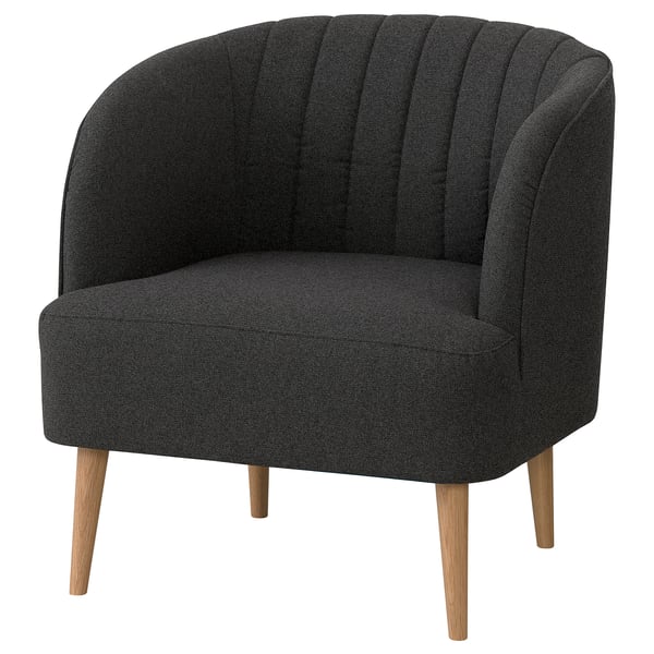 FULLÖSA Fauteuil, gris foncé