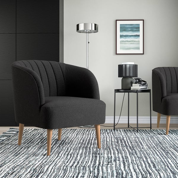 FULLÖSA Fauteuil, gris foncé