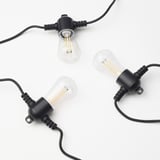 GARDJÄRN Guirlande lumineuse à LED 12 amp, noir/extérieur