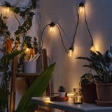 GARDJÄRN Guirlande lumineuse à LED 12 amp, noir/extérieur
