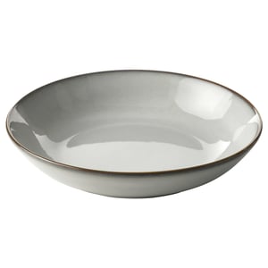 GLADELIG Assiette creuse, gris, 21 cm