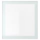 GLASSVIK Porte vitrée, blanc/vert clair verre transparent, 60x64 cm