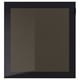 GLASSVIK Porte vitrée, noir/verre fumé, 60x64 cm