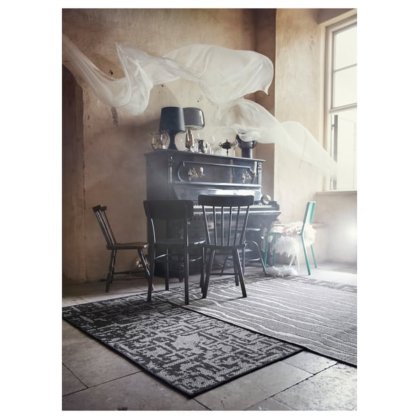 Tapis Tissé à Plat Glumsö Gris Clair