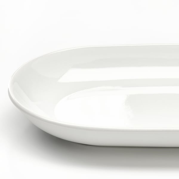 GODMIDDAG Plat, blanc, 27x14 cm