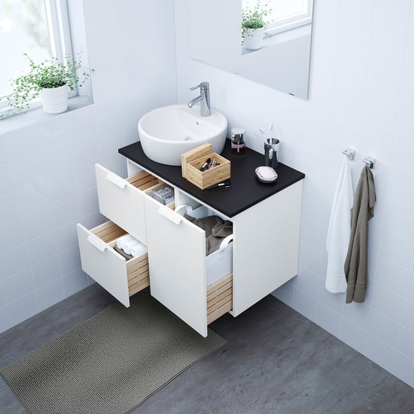 Godmorgon Meuble Lavabo 2tir Blanc 40x47x58 Cm Ikea Suisse