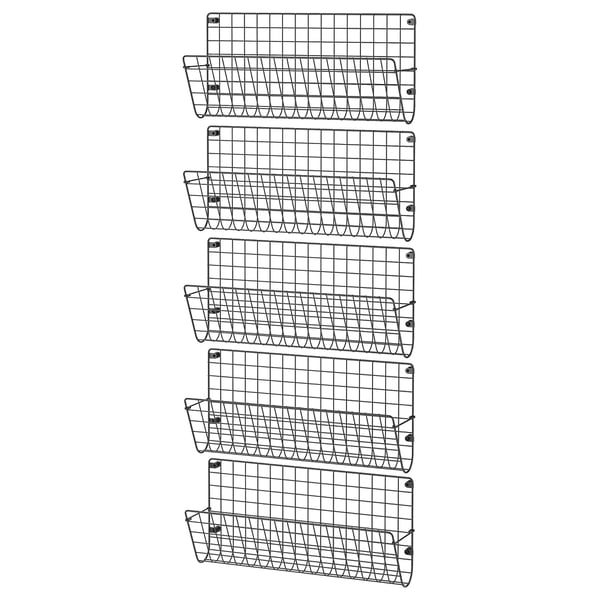 GREJIG Meuble d'entrée, lot de 5, gris