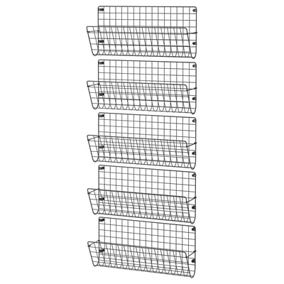 GREJIG Meuble d'entrée, lot de 5, gris