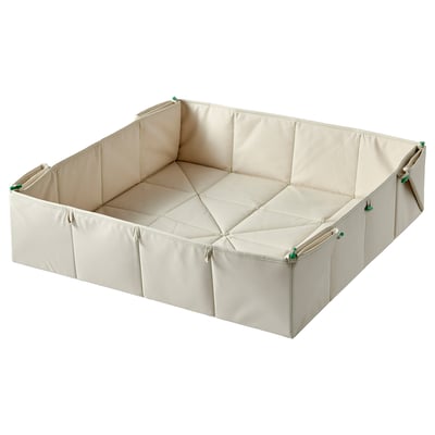 GREJSIMOJS Tapis/boîte de rangement, pliable/beige