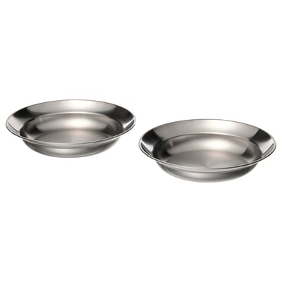 GRILLTIDER Assiette creuse, acier inoxydable, 21 cm