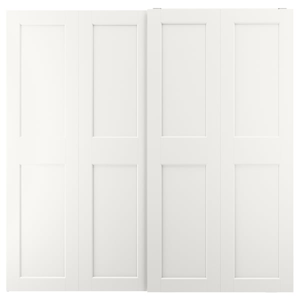 GRIMO Jeu 2 ptes coul, blanc, 200x201 cm