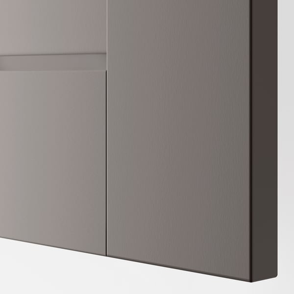 GRIMO Porte avec charnières, gris, 50x195 cm