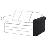 GRÖNLID Housse accoudoir, Hillared anthracite