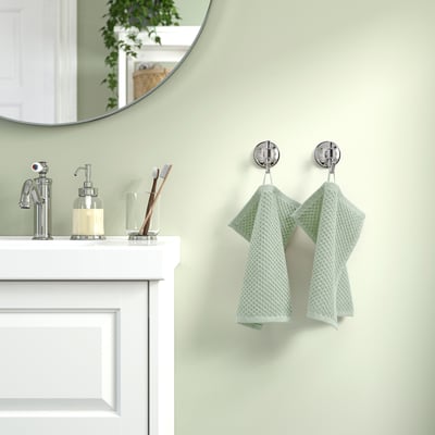 GULVIAL Petite serviette, gris-vert pâle, 30x30 cm