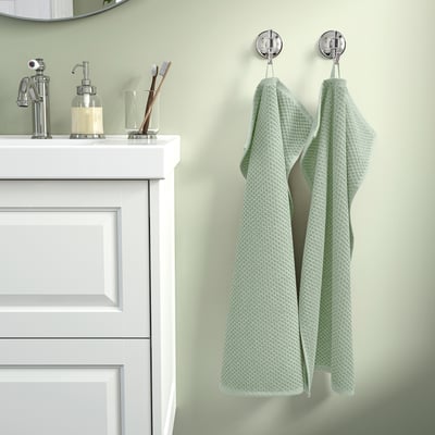GULVIAL Serviette de toilette, gris-vert pâle, 40x70 cm