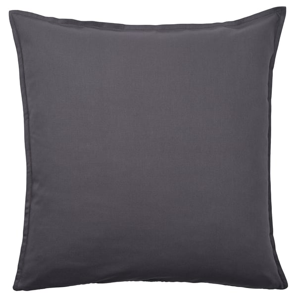 GURLI Housse de coussin, gris foncé, 65x65 cm
