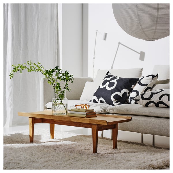 GUTTANE Table basse, chêne, 116x39 cm