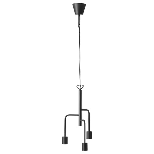 HADDEBO Set suspension triple, noir