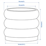 HASSELBUKETT Cache-pot, intérieur/extérieur/beige, 12 cm