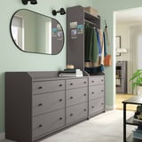 HAUGA Combinaison de rangement, gris, 208x199 cm