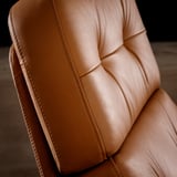 HAVBERG Fauteuil avec repose-pieds, Grann/Bomstad brun doré