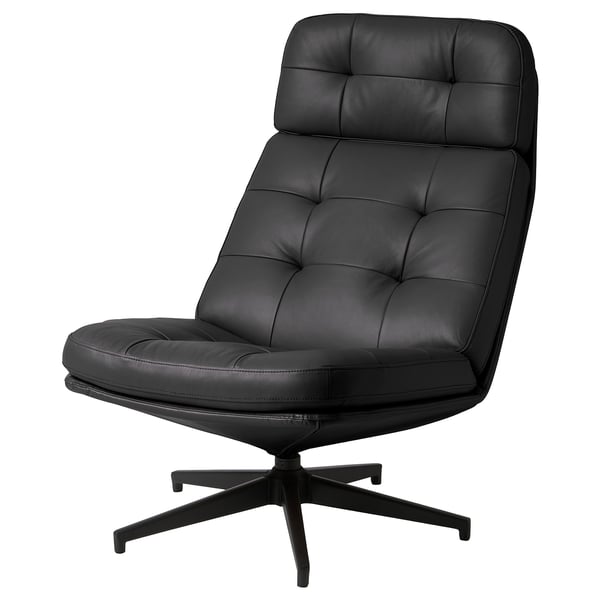 HAVBERG Fauteuil pivotant, Grann/Bomstad noir