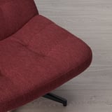HAVBERG Fauteuil pivotant, Lejde brun-rouge