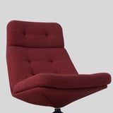 HAVBERG Fauteuil pivotant, Lejde brun-rouge