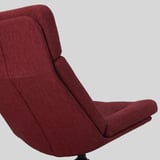 HAVBERG Fauteuil pivotant, Lejde brun-rouge