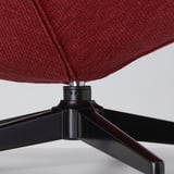 HAVBERG Fauteuil pivotant, Lejde brun-rouge