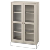 HAVSTA Vitrine, gris-beige, 81x35x123 cm