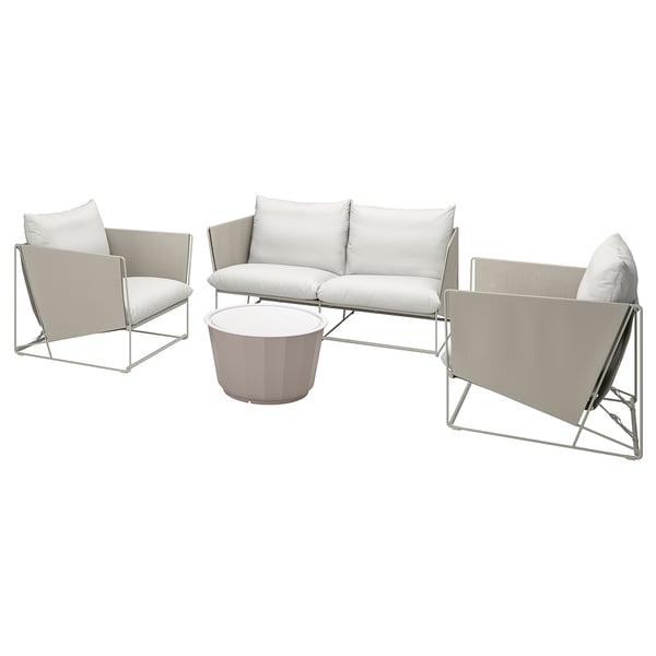 HAVSTEN / LÅGASKÄR Ensemble 4 places, extérieur, beige/beige