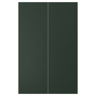HAVSTORP Porte élément bas d'angle, 2pcs, vert profond, 25x80 cm