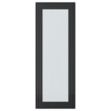 HEJSTA Porte vitrée, anthracite/verre cannelé, 30x80 cm