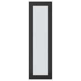 HEJSTA Porte vitrée, anthracite/verre cannelé, 30x100 cm