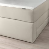HEMFJÄLLET Lit/sommier avec rangement, Vesteröy mi-ferme/Näsfjället Odensvi beige clair, 160x200 cm