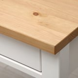 HEMNES Bureau à 2 tiroirs, teinté blanc/brun clair, 120x47 cm